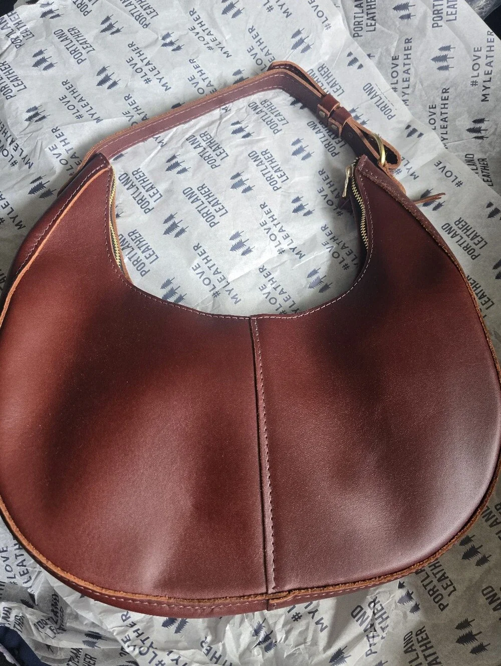 NWOT! Portland Leather Goods, Nora Shoulder Bag, Cognac, MSRP $168
